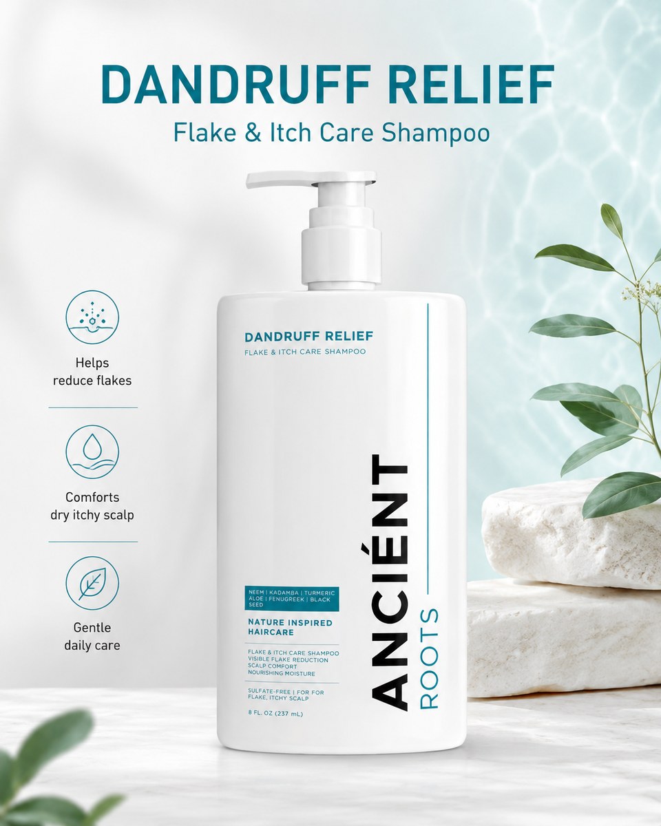 Dandruff Relief Shampoo benefits — reduces flakes, comforts itchy scalp, gentle daily care