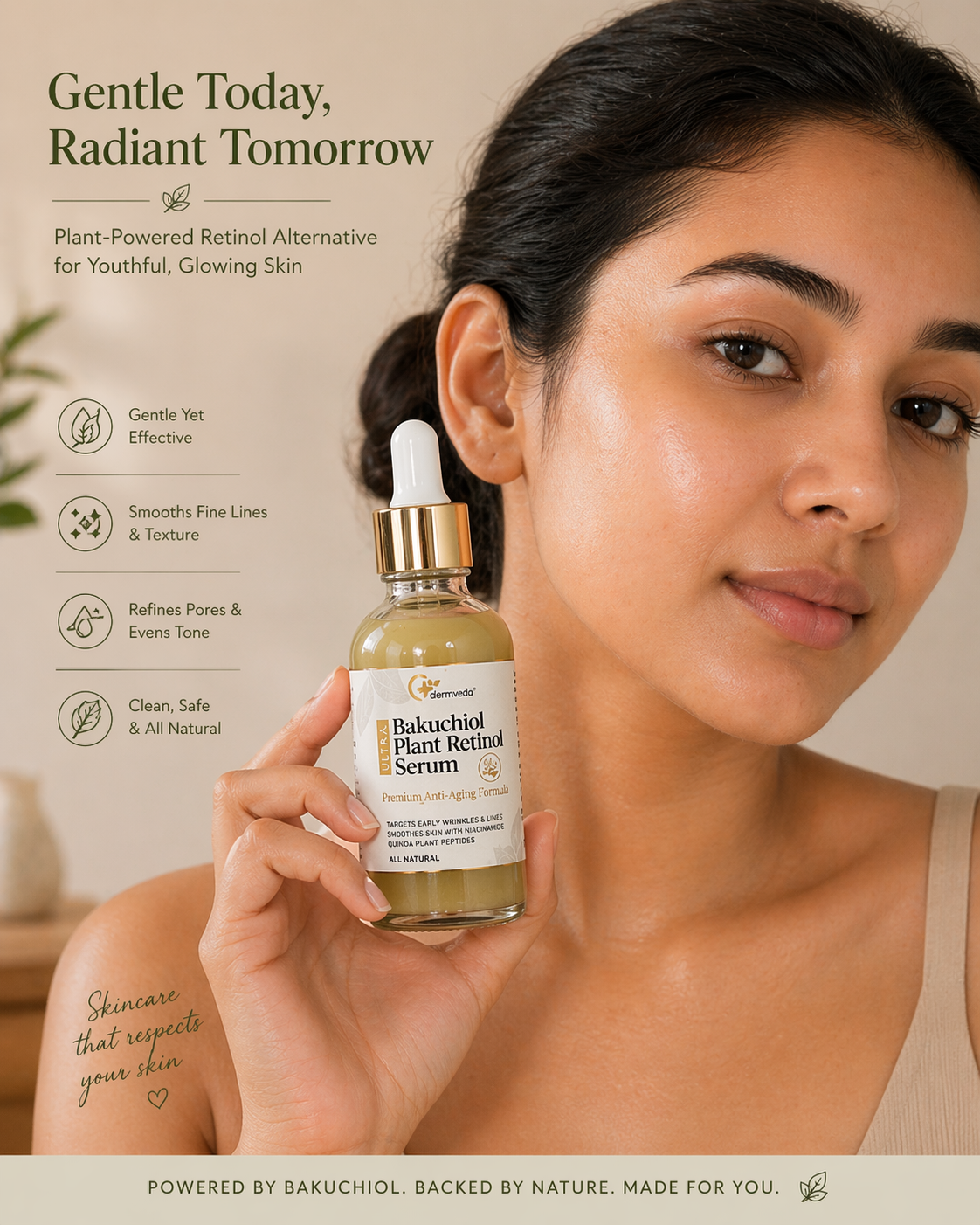 Brighter, smoother skin. Naturally — Ultra Bakuchiol Plant Retinol Serum