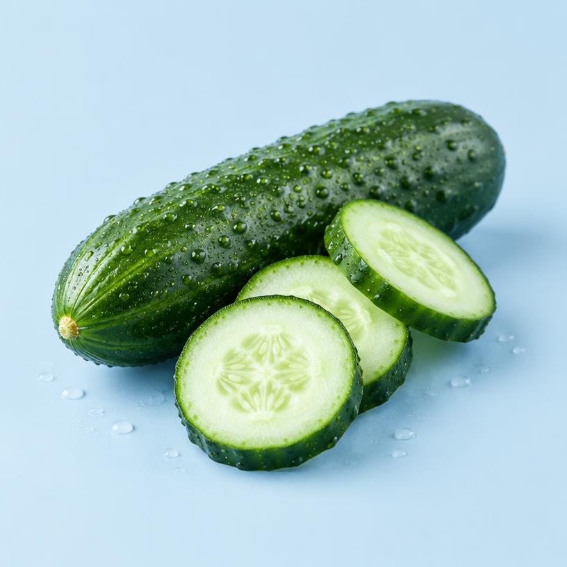 Fresh cucumber used in Bareblue oil-free eye makeup remover