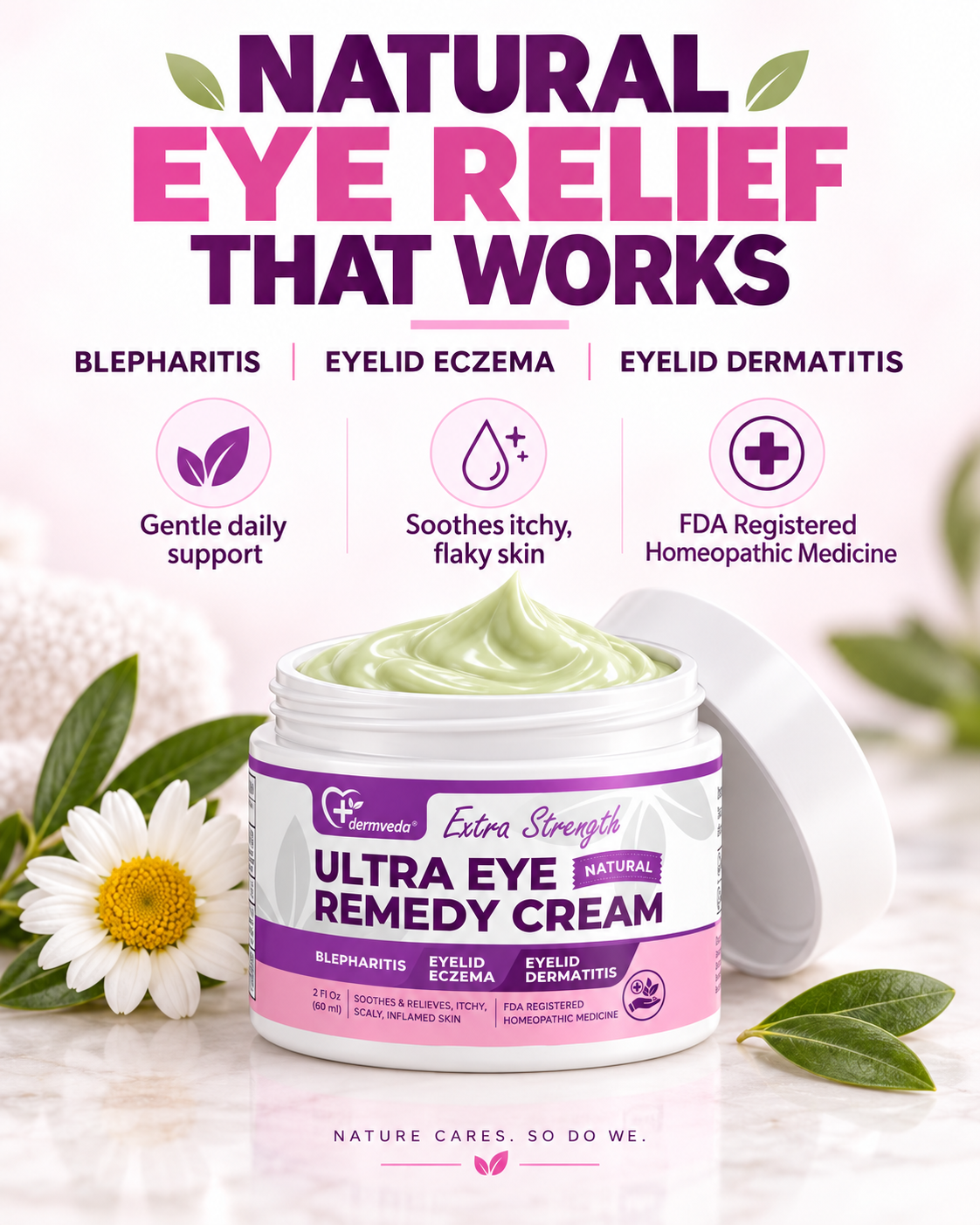Natural Ultra Eye Remedy Cream benefits for blepharitis, eyelid eczema and eyelid dermatitis