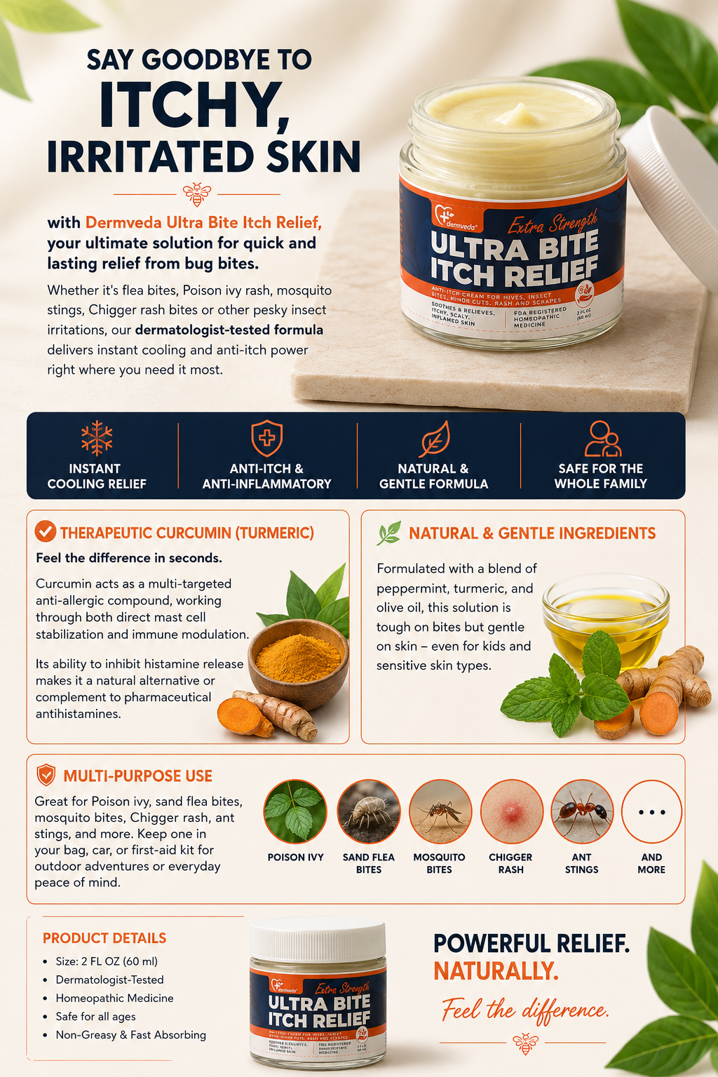 Fast natural anti-itch relief for the whole family
