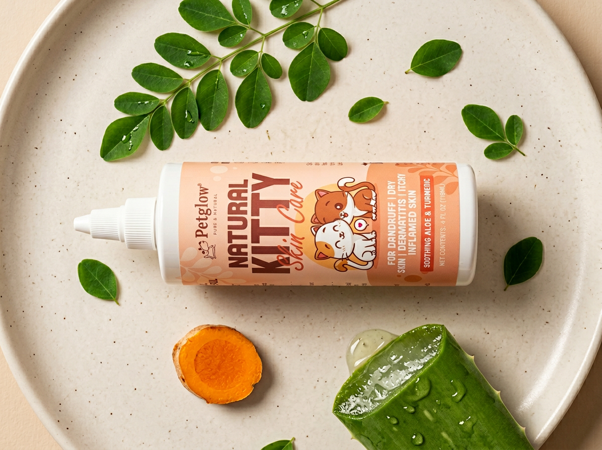 Moringa leaves, turmeric root and aloe vera — the lotion's botanical actives