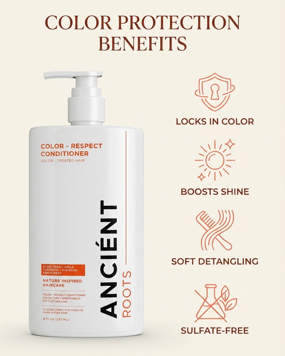 Color protection benefits — locks in color, boosts shine, soft detangling, sulfate-free