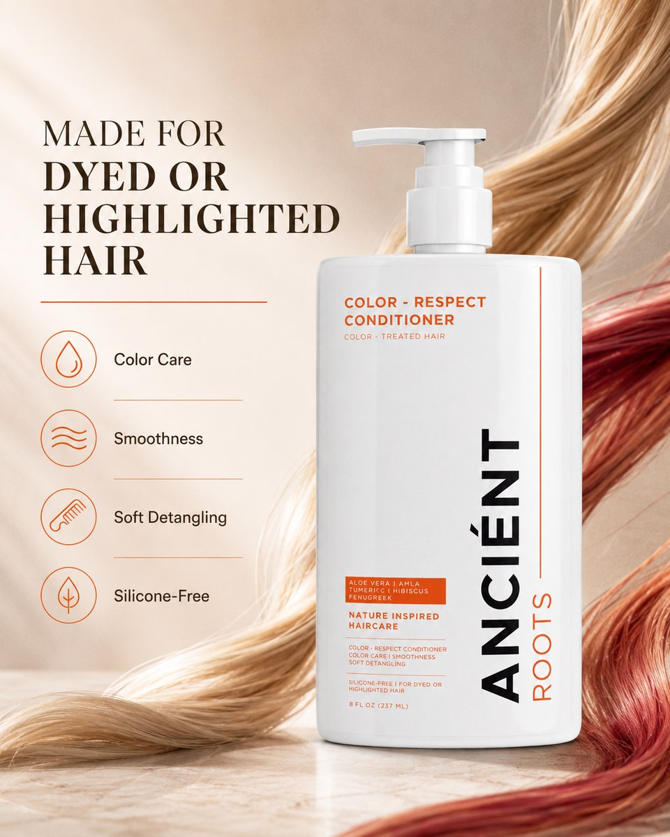 Made for dyed or highlighted hair — color care, smoothness, soft detangling, silicone-free