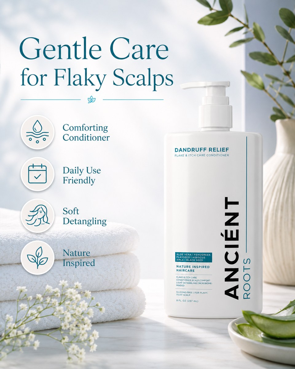 Ancient Roots Dandruff Relief Conditioner — daily care for flakes, itch and dryness