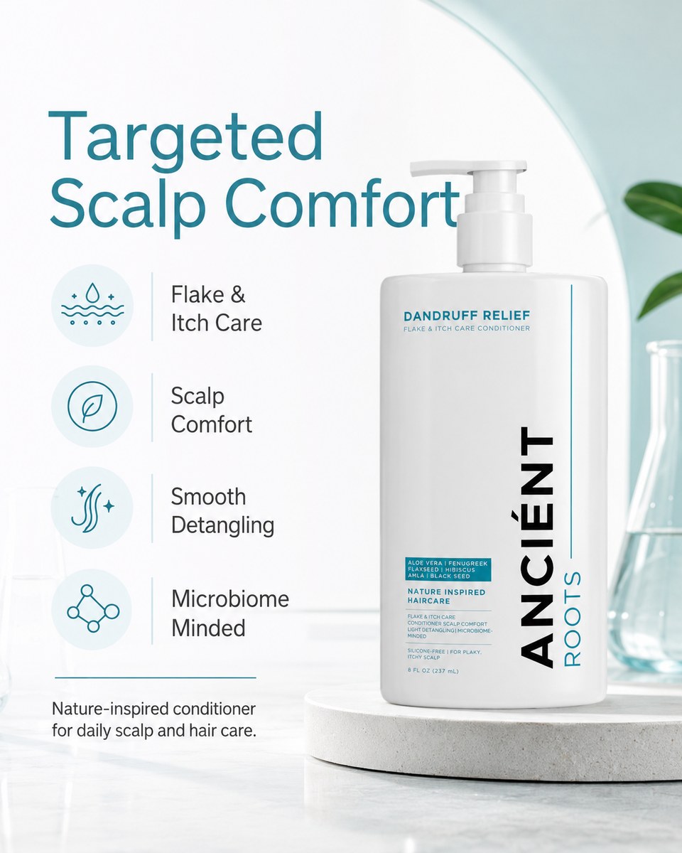 Ancient Roots Dandruff Relief Conditioner — 8 fl oz silicone-free flake & itch care