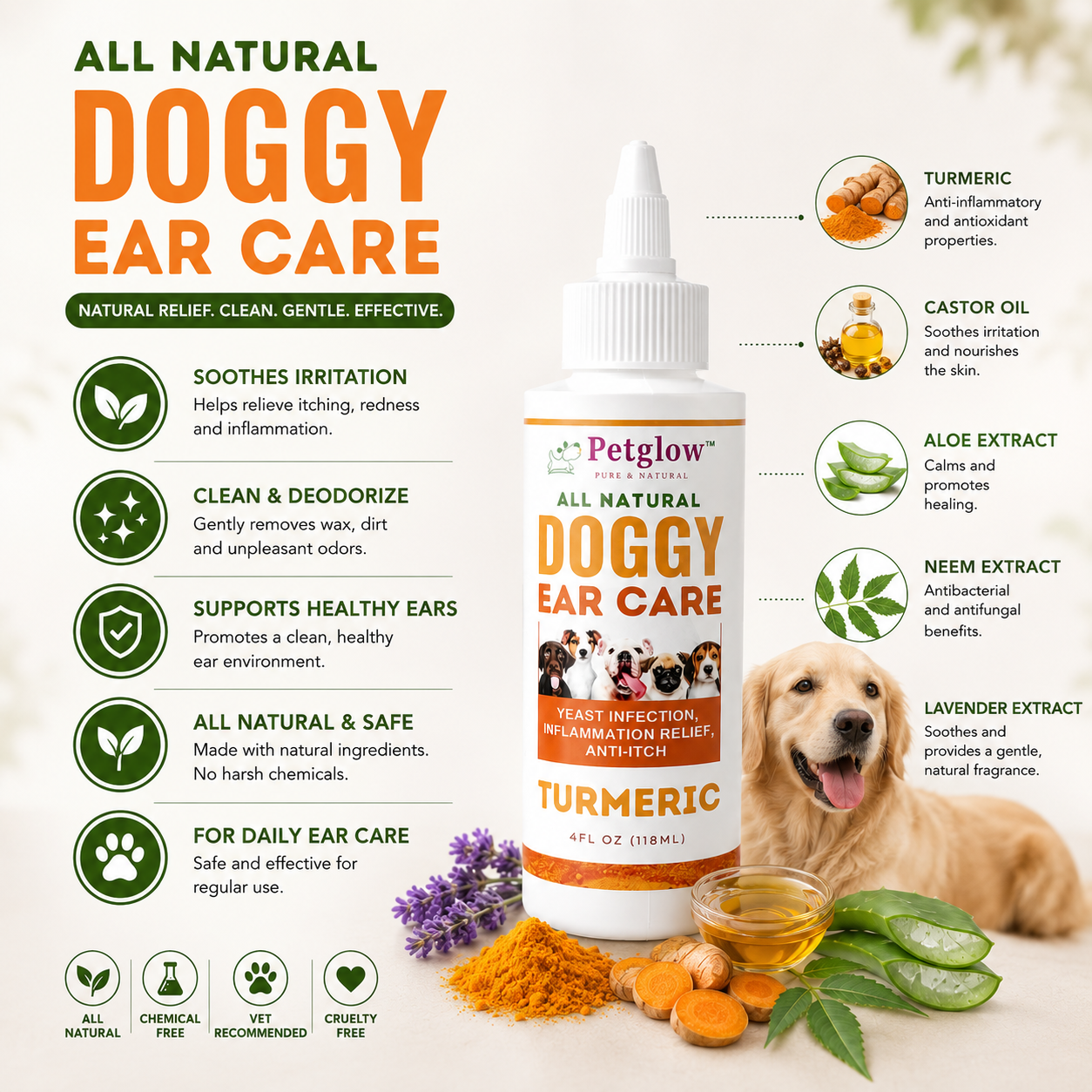 Happier dogs, healthier ears — five benefits of Natural Doggy Ear Care