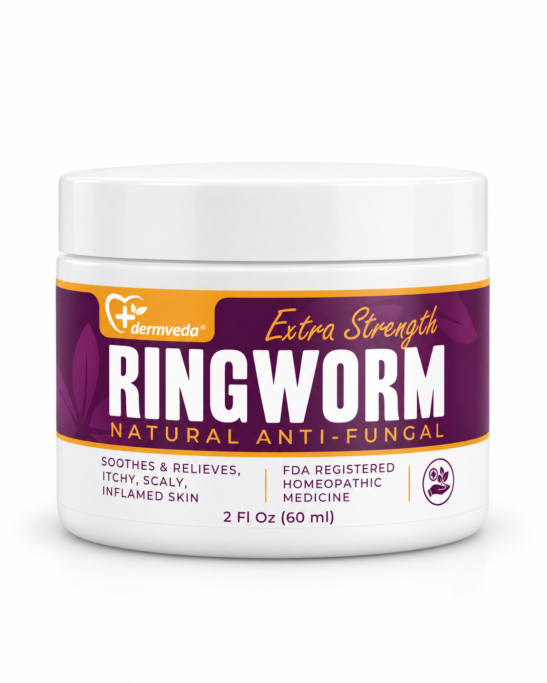 Dermveda Extra Strength Ringworm Cream jar — natural antifungal care