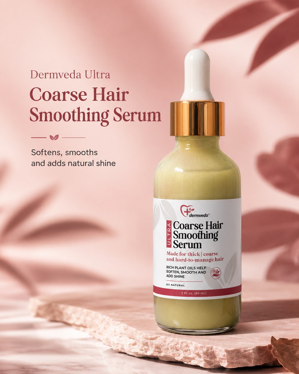 Dermveda Coarse Hair Smoothing Serum — for coarse, thick hair