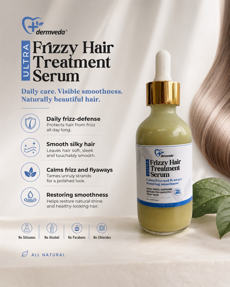 Frizzy Hair Treatment Serum frizz-defense benefits — daily care for smooth, silky, polished hair