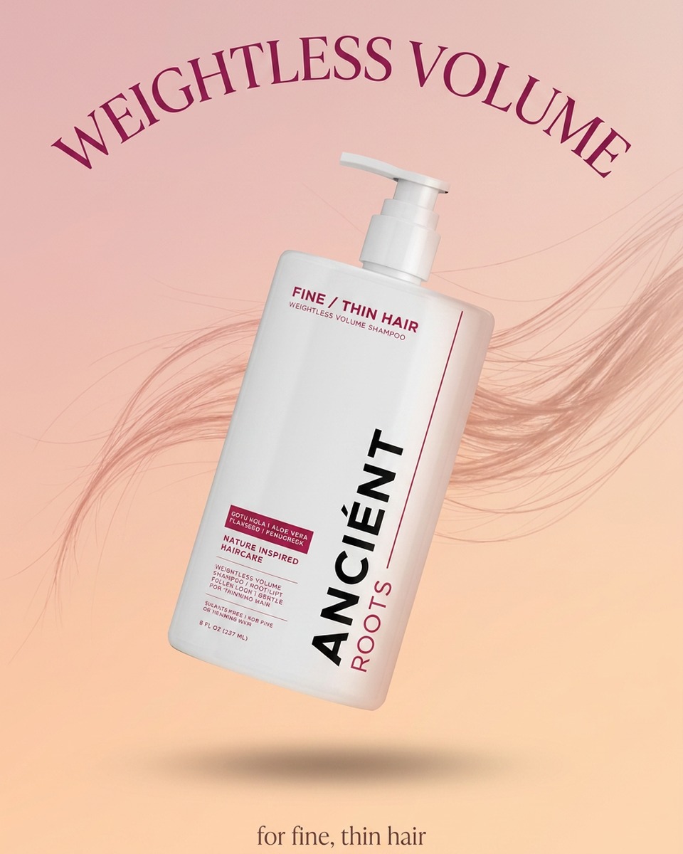 Ancient Roots Volume & Body sulfate-free shampoo — for flat, fine hair
