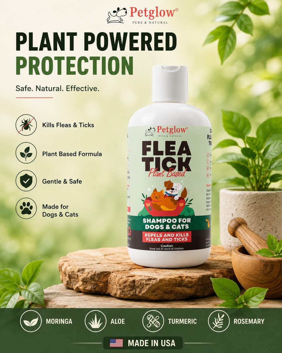 Plant powered flea and tick protection — kills fleas & ticks, plant based formula, gentle & safe for dogs and cats