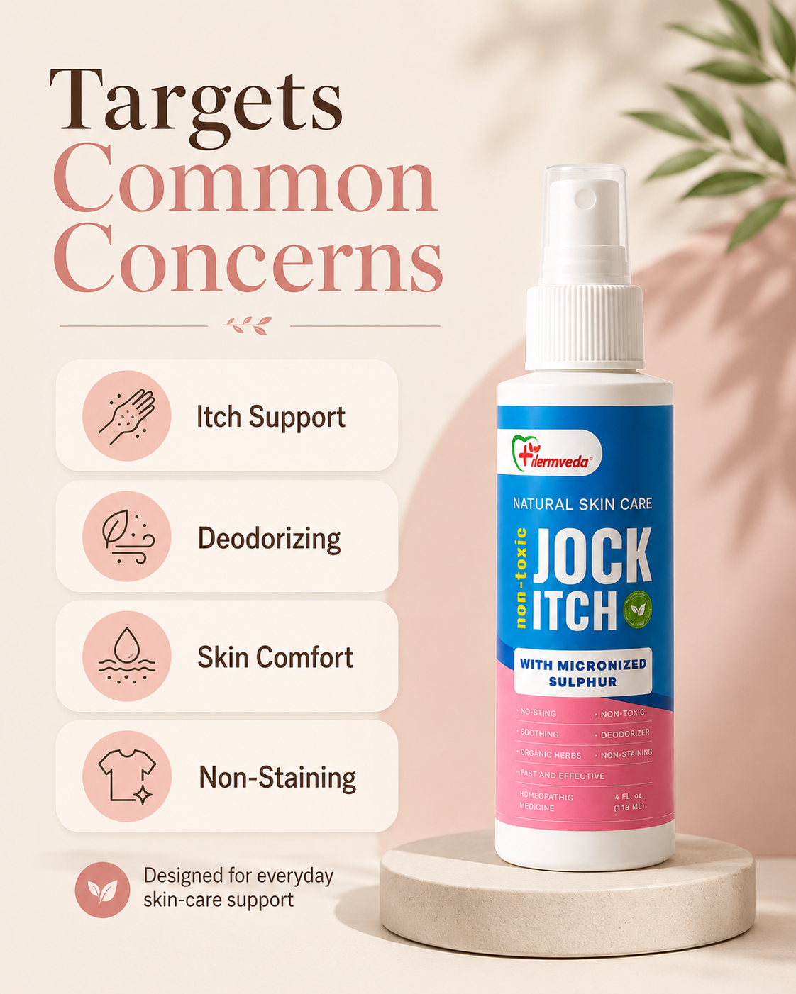 Dermveda Jock Itch designed for everyday skin-care support