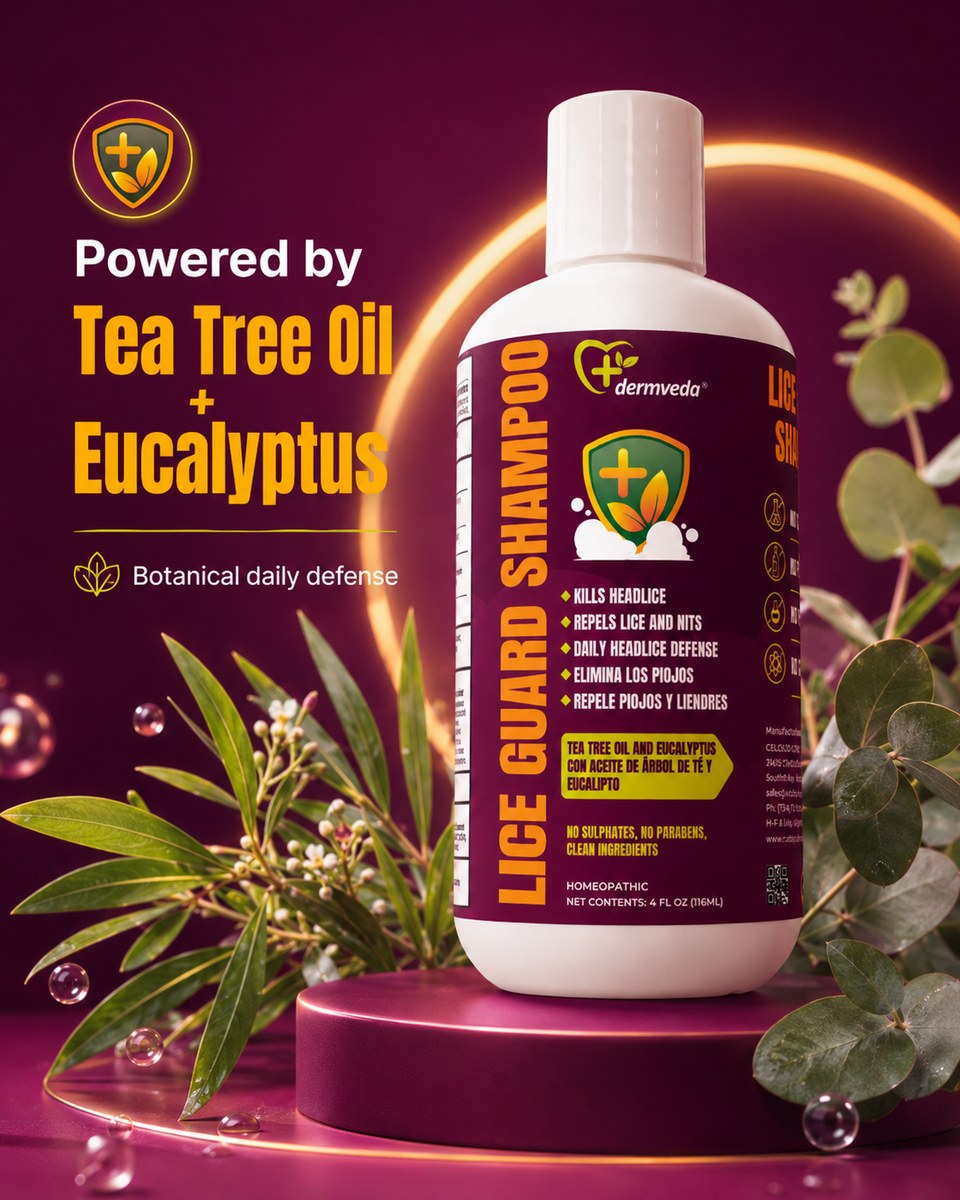 Lice Guard Shampoo powered by tea tree oil and eucalyptus botanical daily defense