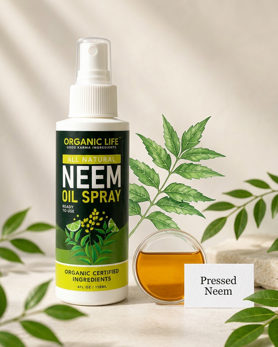 Pressed Neem oil — the botanical hero behind Organic Life Neem Oil Spray for hair