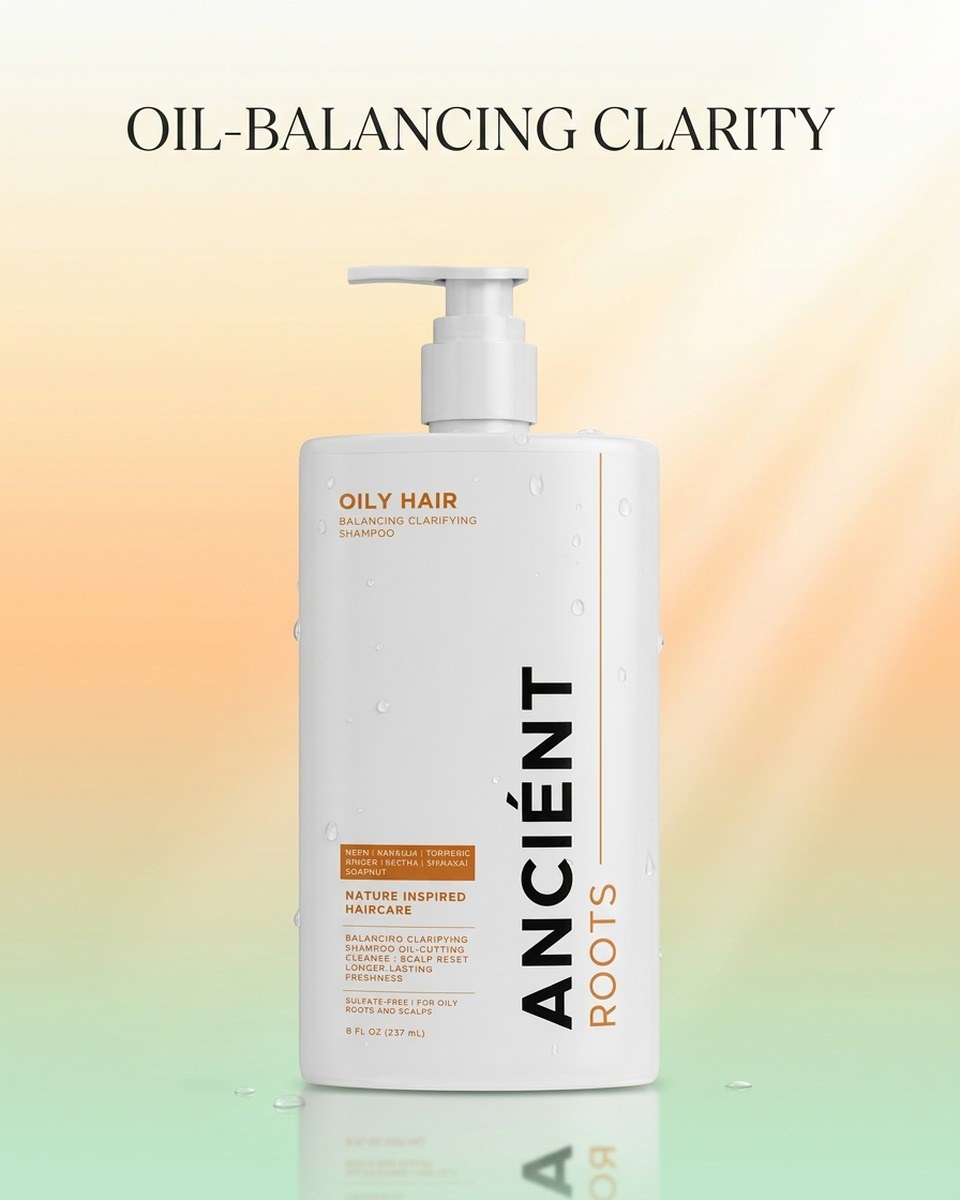 Ancient Roots Balancing Clarify sulfate-free shampoo — for oily roots