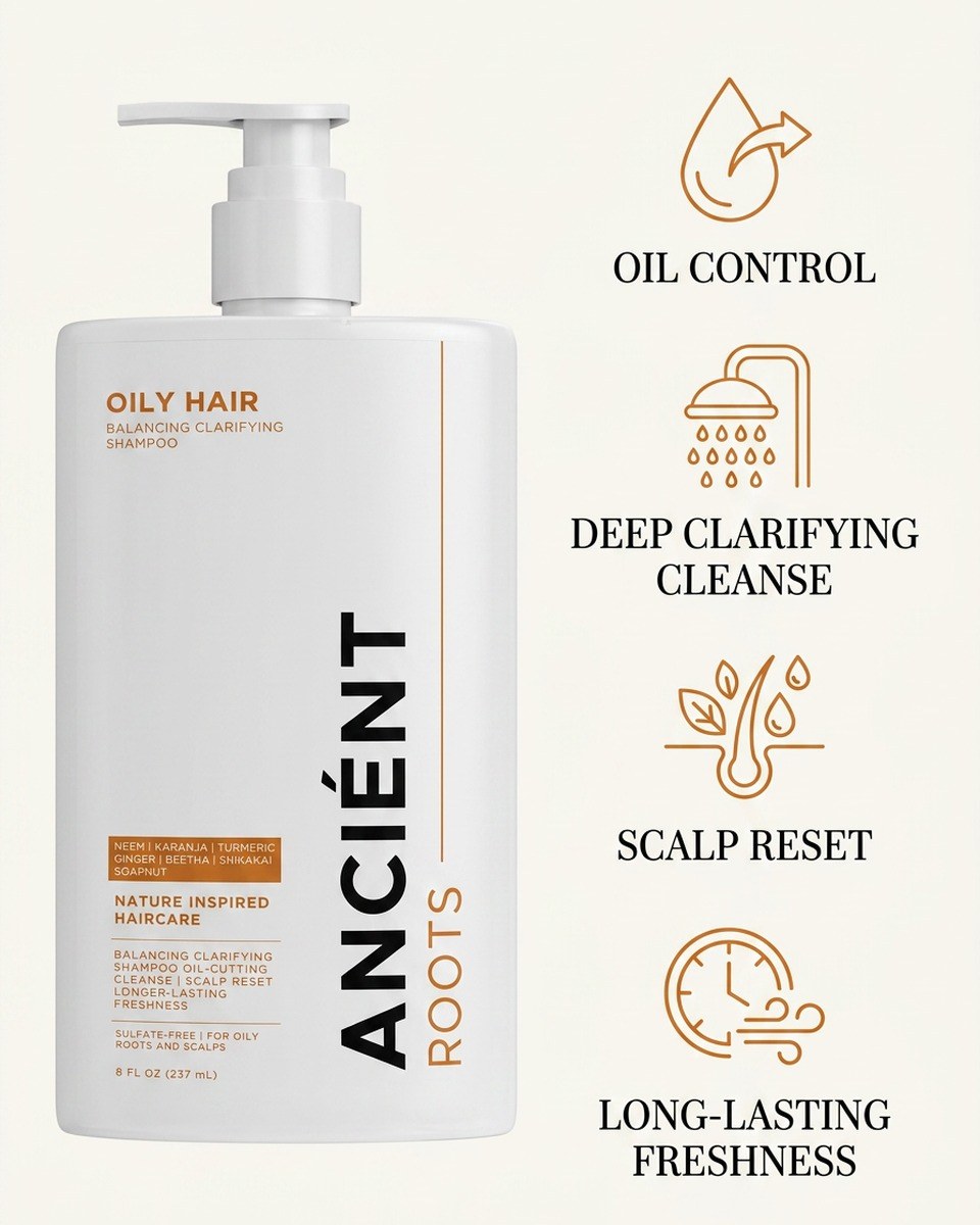 Benefits — oil control, deep clarifying cleanse, scalp reset, long-lasting freshness
