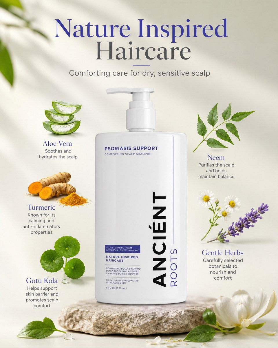Nature-inspired ingredients — Aloe Vera, Turmeric, Neem, Gotu Kola, Sweet Indrajao