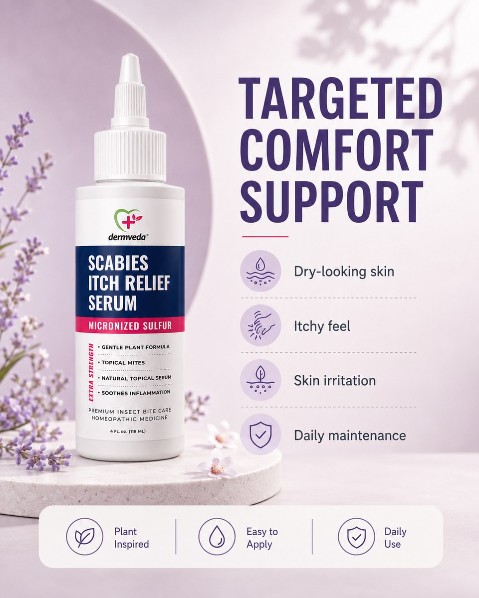 Targeted comfort support — dry-looking skin, itchy feel, skin irritation and daily maintenance