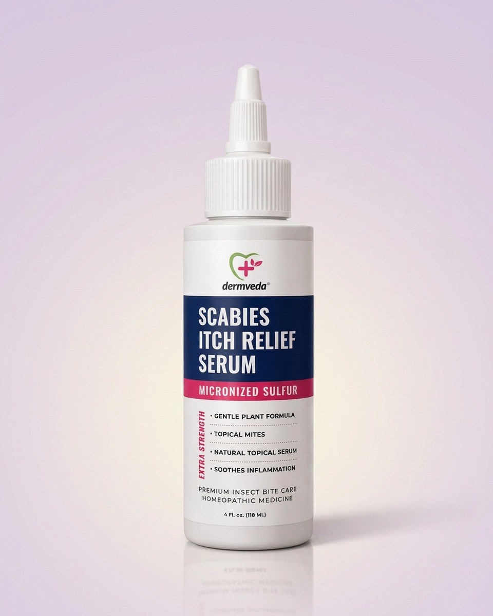 Dermveda Scabies Itch Relief Serum 4 fl oz — micronized sulfur topical serum for itchy skin