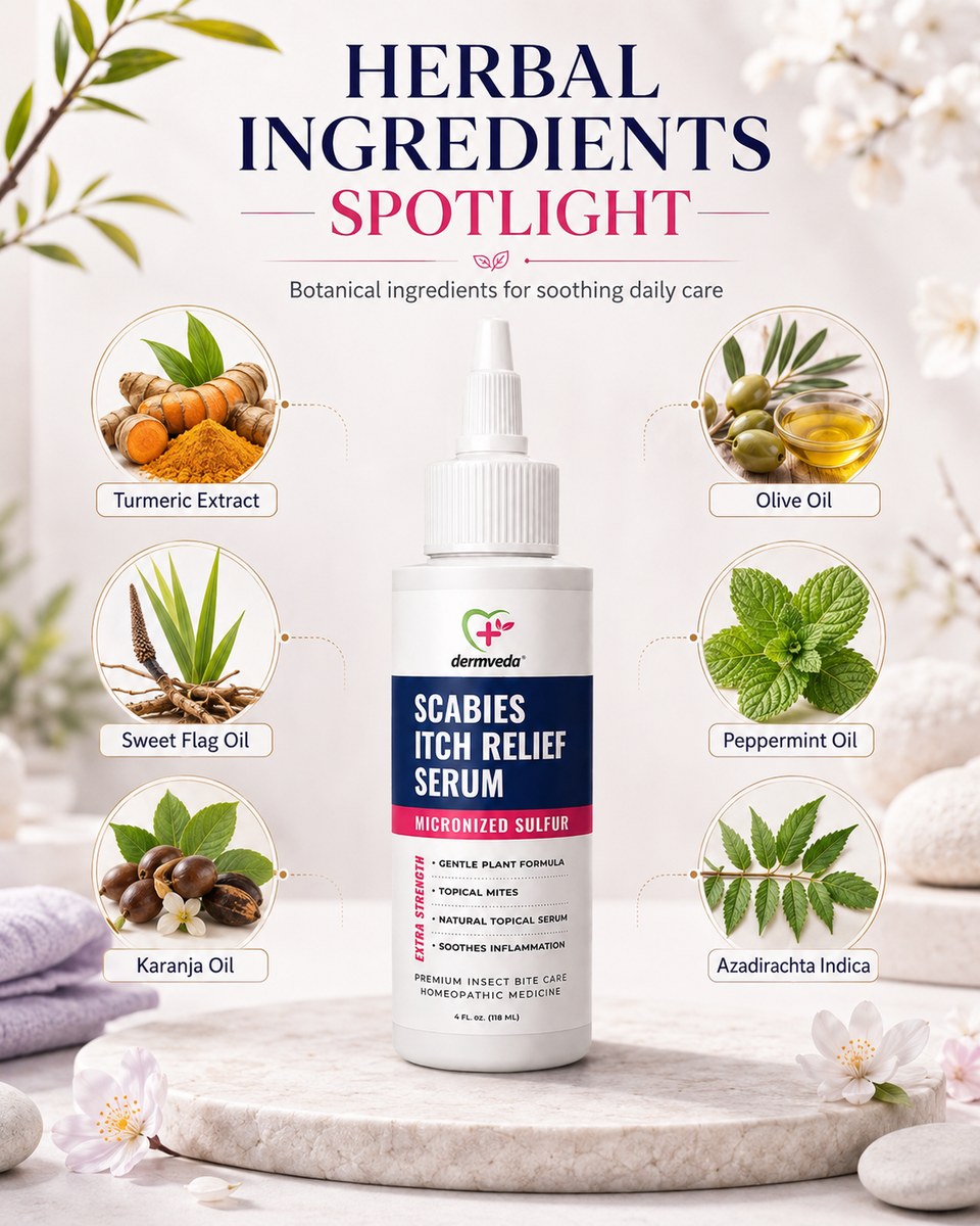 Herbal ingredients spotlight — turmeric, sweet flag, karanja, olive oil, peppermint and neem