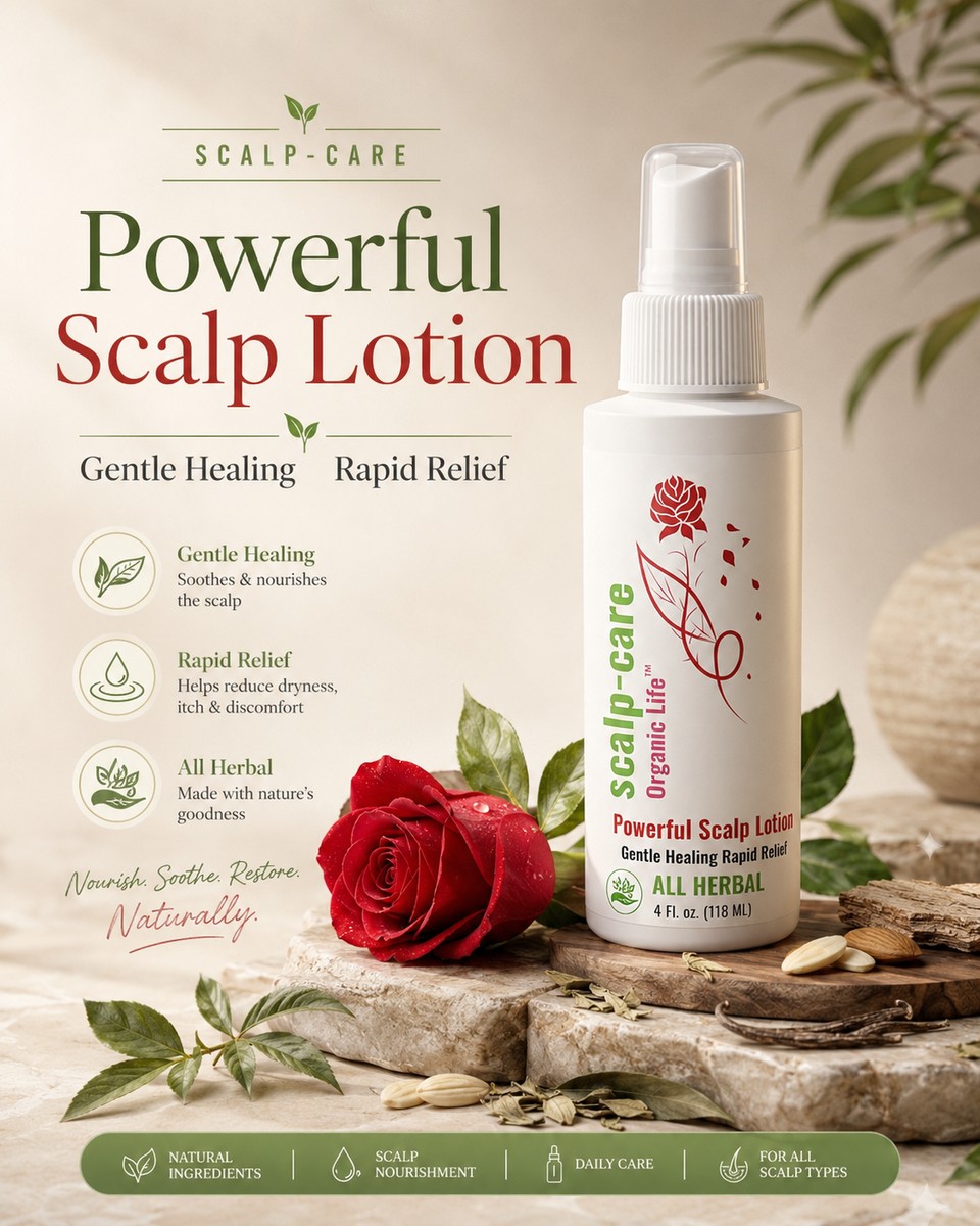 Powerful Scalp Lotion — gentle healing and rapid relief with all-herbal ingredients