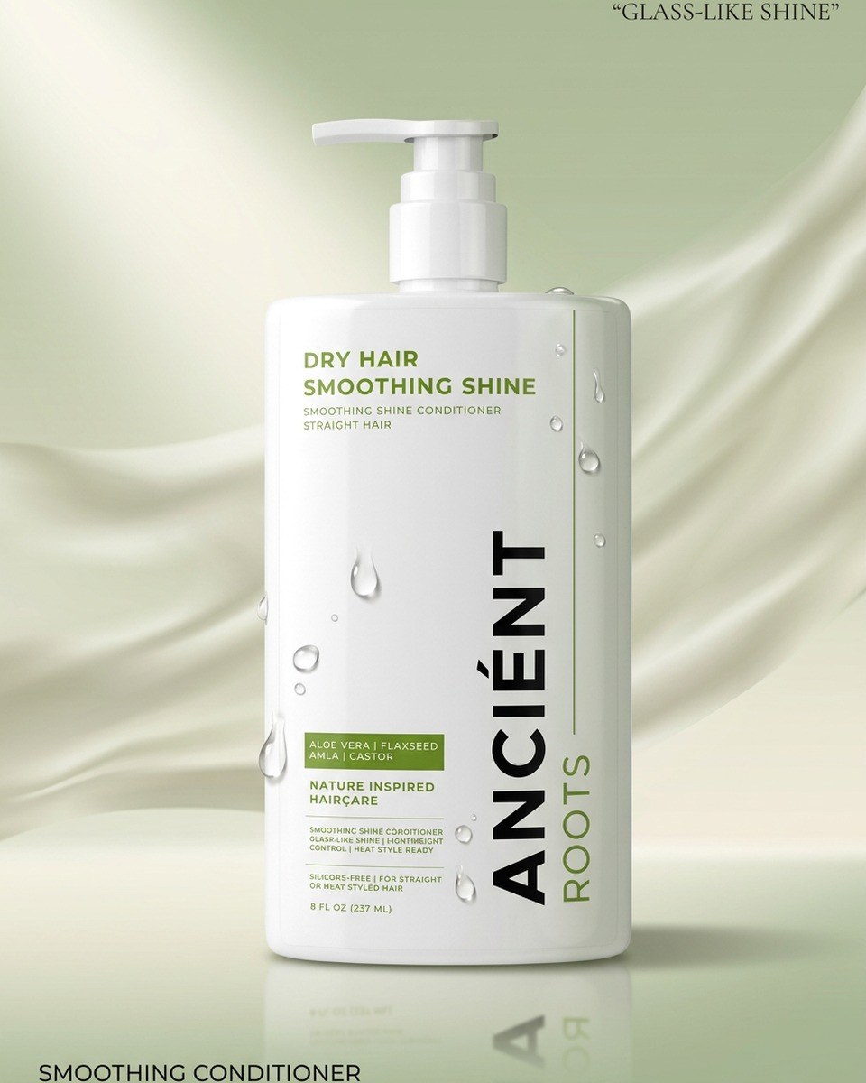 Ancient Roots Straight Hair Conditioner 8 fl oz — Aloe Vera, Flaxseed, Amla, Castor