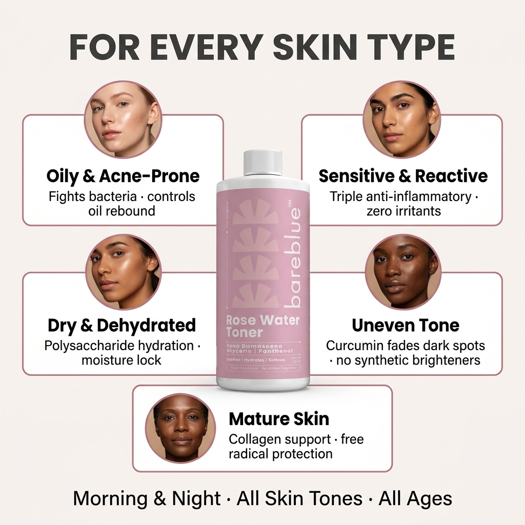Bareblue Rose Water Toner for a range of skin types