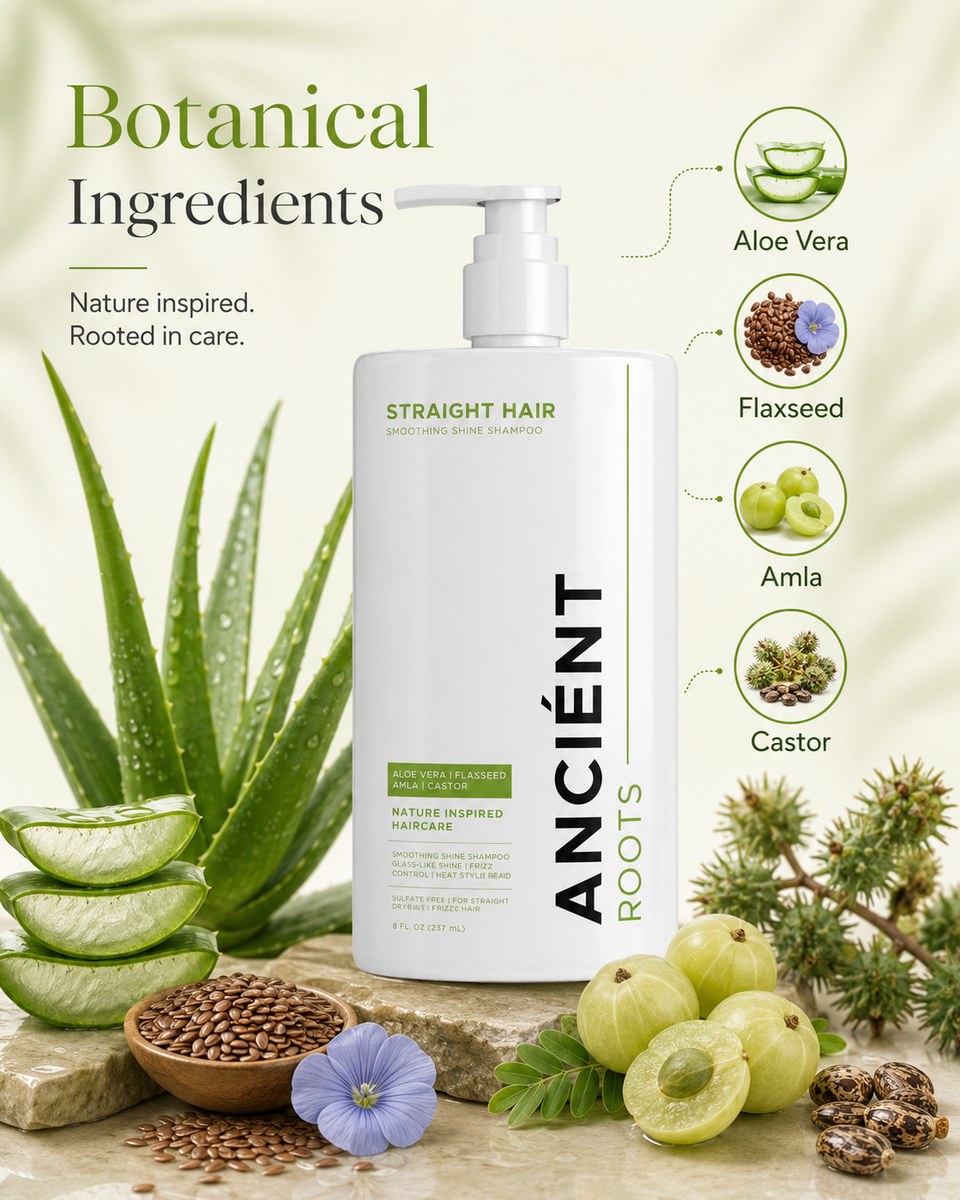 Botanical ingredients — Aloe Vera, Flaxseed, Amla, Castor