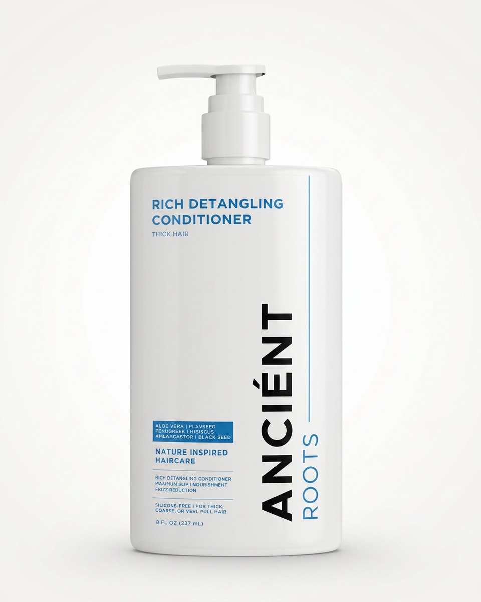 Ancient Roots Detangling Conditioner for Thick and Coarse Hair bottle 8 fl oz