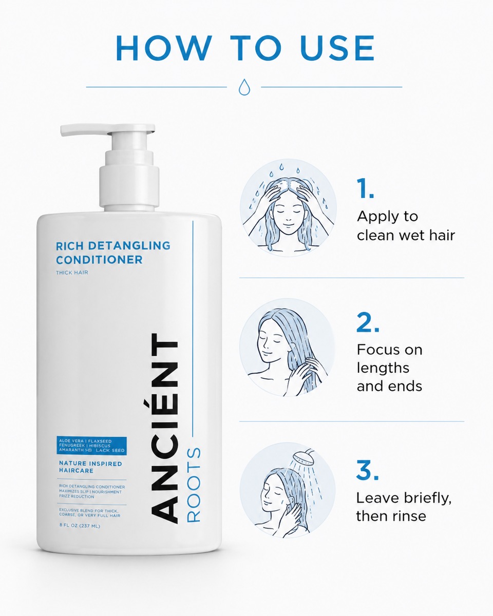How to use Detangling Conditioner for Thick and Coarse Hair