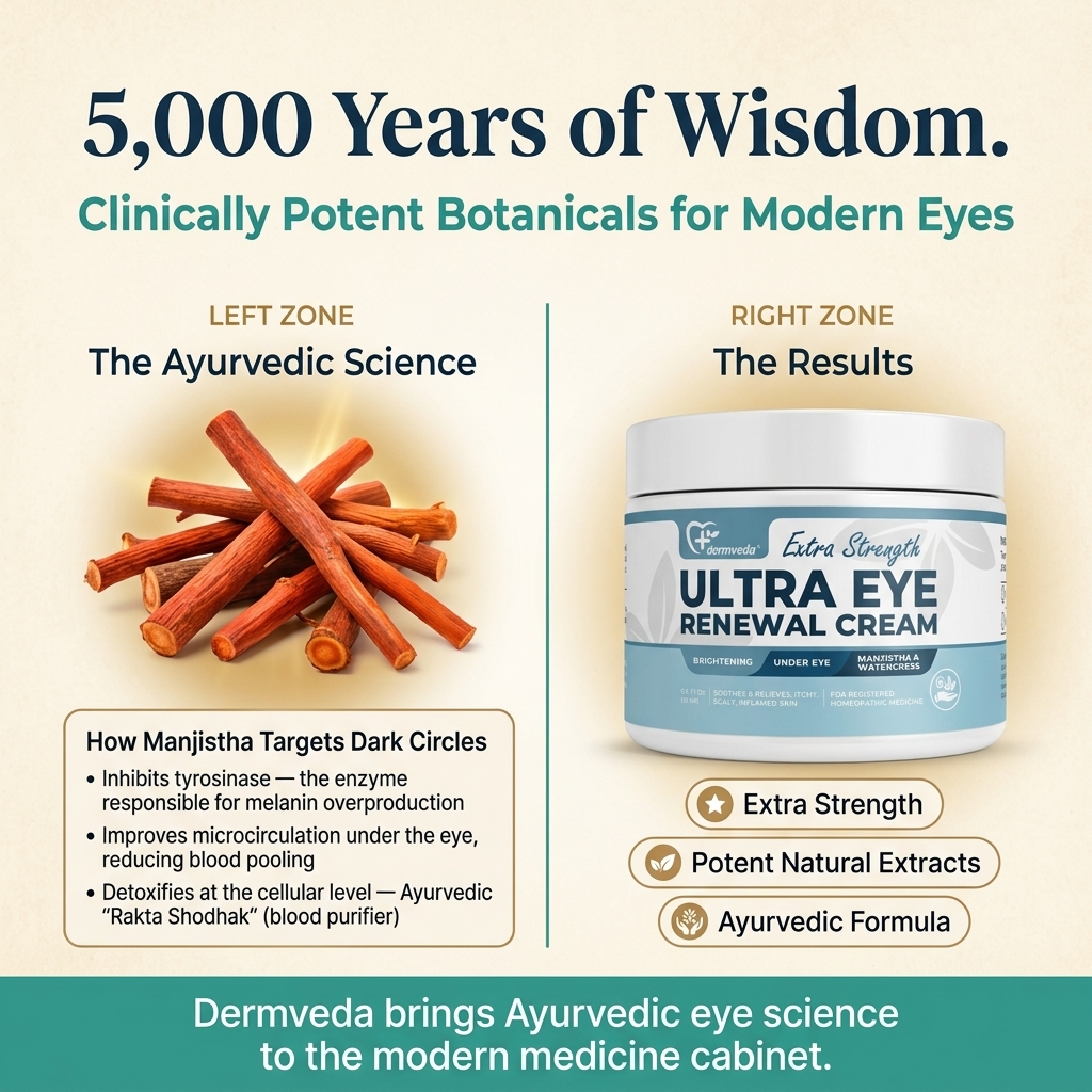 Ayurvedic science behind Manjistha — how the anti-aging eye product targets melanin and under-eye microcirculation