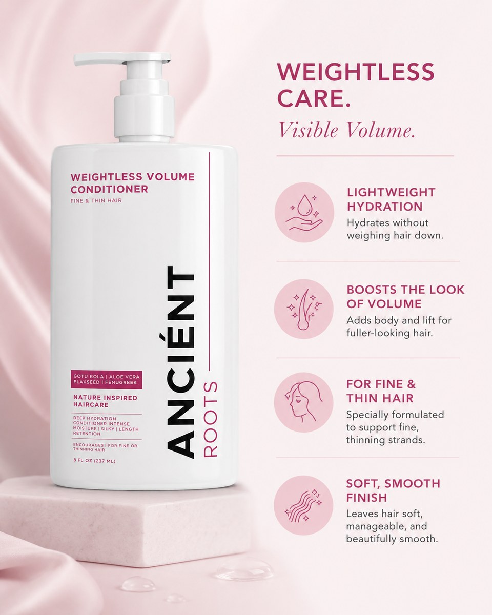 Weightless care, visible volume — lightweight hydration benefits for fine & thin hair