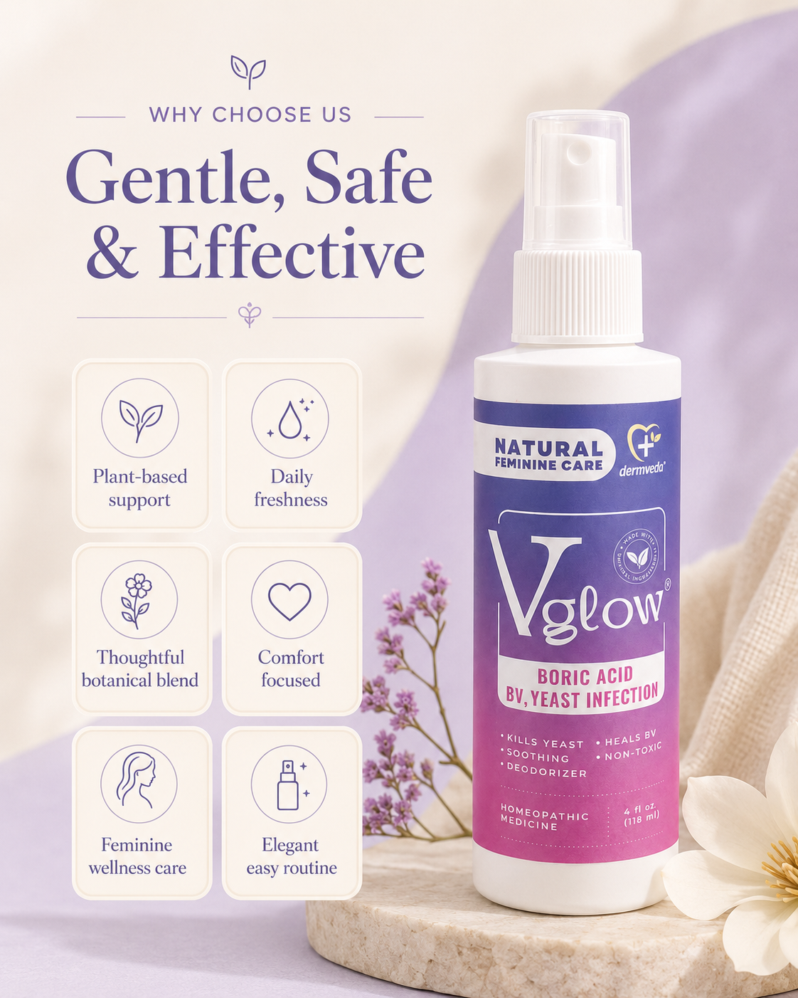 Gentle, safe and effective — why choose Vglow for feminine wellness