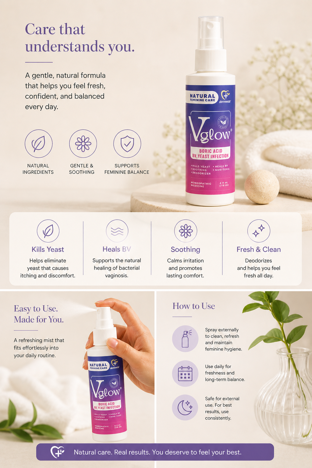 Care that understands you — Vglow daily ritual for feminine wellness